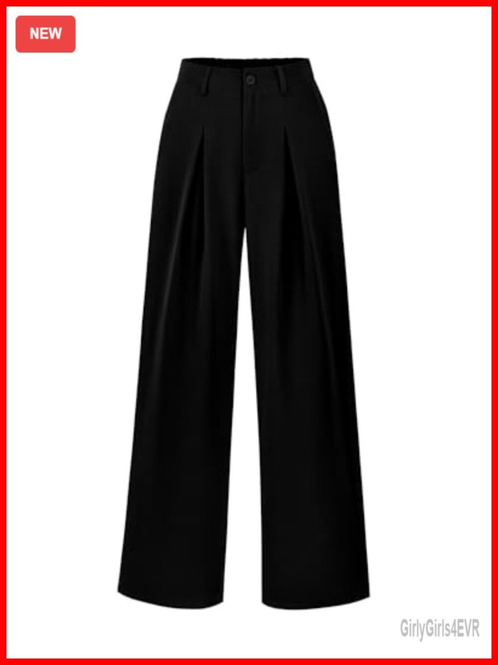 High Waisted Wide Leg Palazzo Pants Pleated Front Work Pants